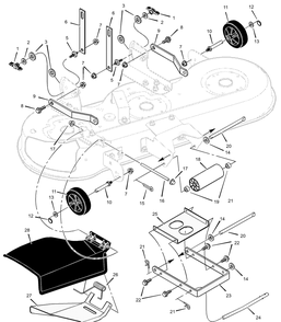 Part Location Diagram of 690184E701 Murray Bracket, Rear Suspension